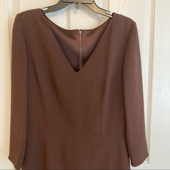Dolce&Gabbana Cady long sleeve Sheath Dress in Maroon Size 10 - Picture 7 of 13